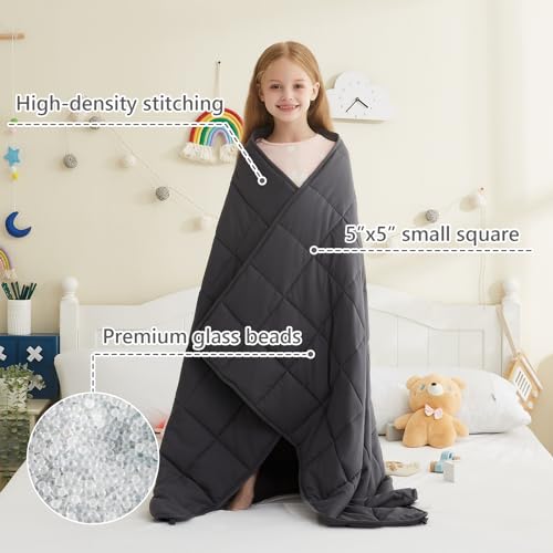 L'AGRATY Weighted Blanket - 36"x48" 3lbs Microfiber Material with Glass Beads Small Blanket for All-Season Summer Fall Winter Soft Thick