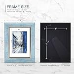 XUANLUO 5x7 Picture Frames Set of 4 Rustic Retro Photo Frame with HD plastic cover for all Mount and Tabletop Display Family Friends Wedding Gift - Image 3