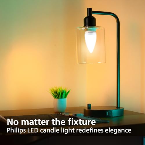Image of PHILIPS 4W LED Frosted Candle Bulb | Warm White 3000K | E27 Base | Energy Efficient Decorative LED Light | Soft Glare-Free Illumination | Pack of 1