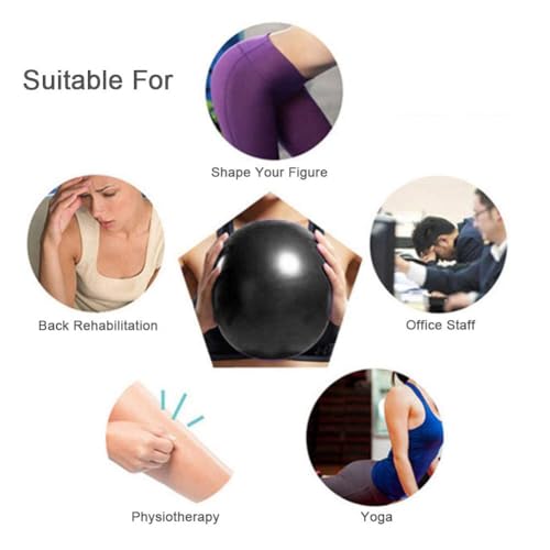 AOAVE 2 Pack Pilates Balls, Mini Yoga Exercise Balls, 9 Inch Small Activity Ball for Pilates, Yoga, Core Training and Physical Therapy, Improves Balance - Image 6