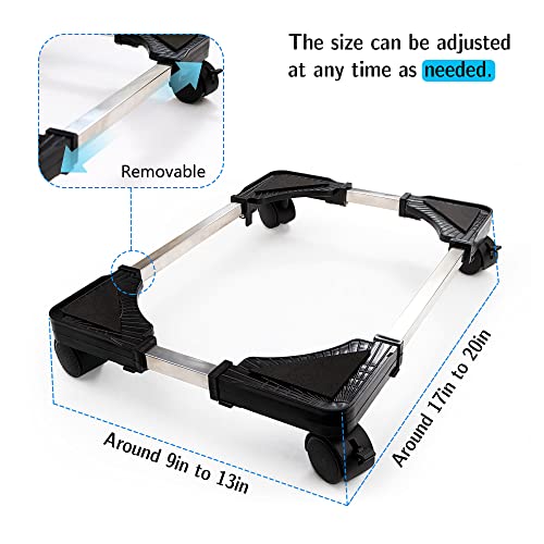 Computer Tower Stand Cpu Holder Stand With 4 Mute Caster Wheels，Cpu Stand For Gaming Pc,Suitable For Most Pc Brackets On The Carpet Floor (Black) (Black) #TOP1