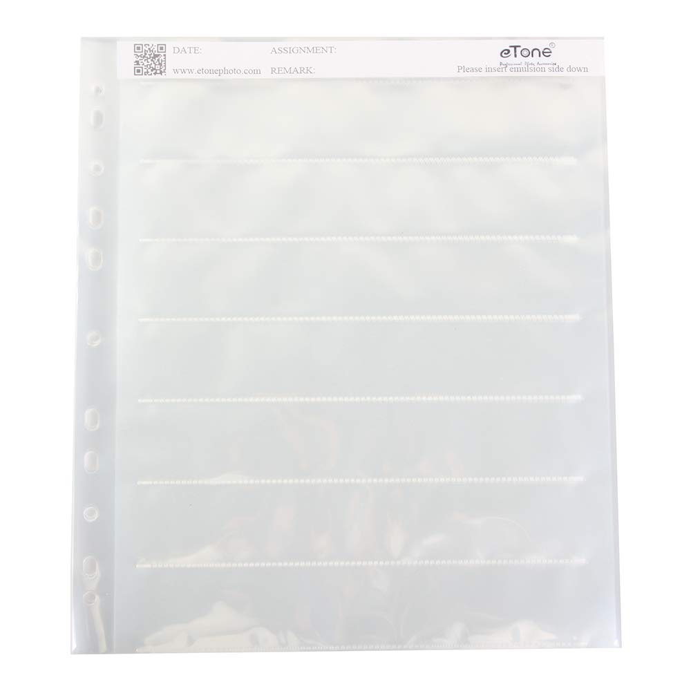 eTone 35mm Borsa senza acidi per pellicole fotografiche, borsa per negativi, 135 sacchetti per fogli di pellicola..