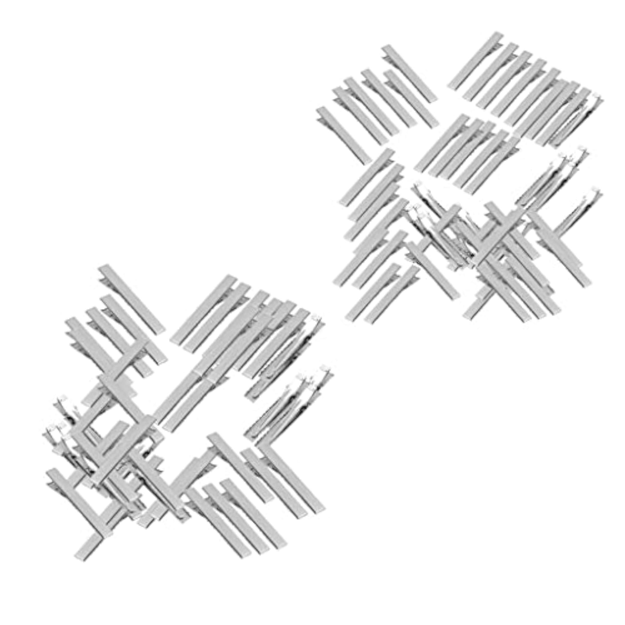 100pcs Assorted Size Flat Single Prong Metal Hair Clips