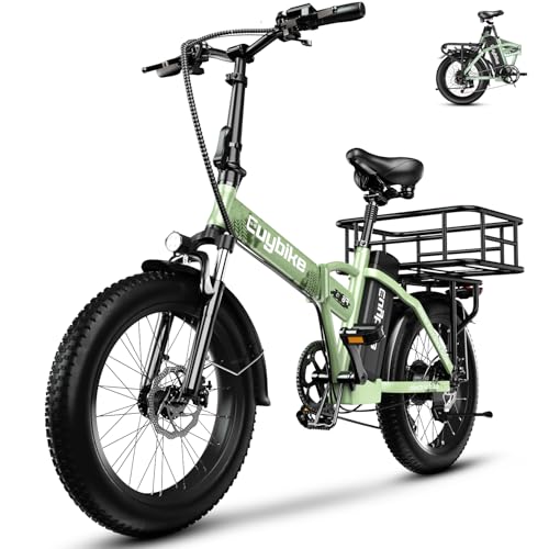 Image of 1000W Foldable Electric Bike,48V 20AH Removable Battery Ebike,80 Miles Max Range Electric Bike for Adults,20 inch Fat Tire Folding Ebike,Adult Electric Bicycle for Commute Beach Snow