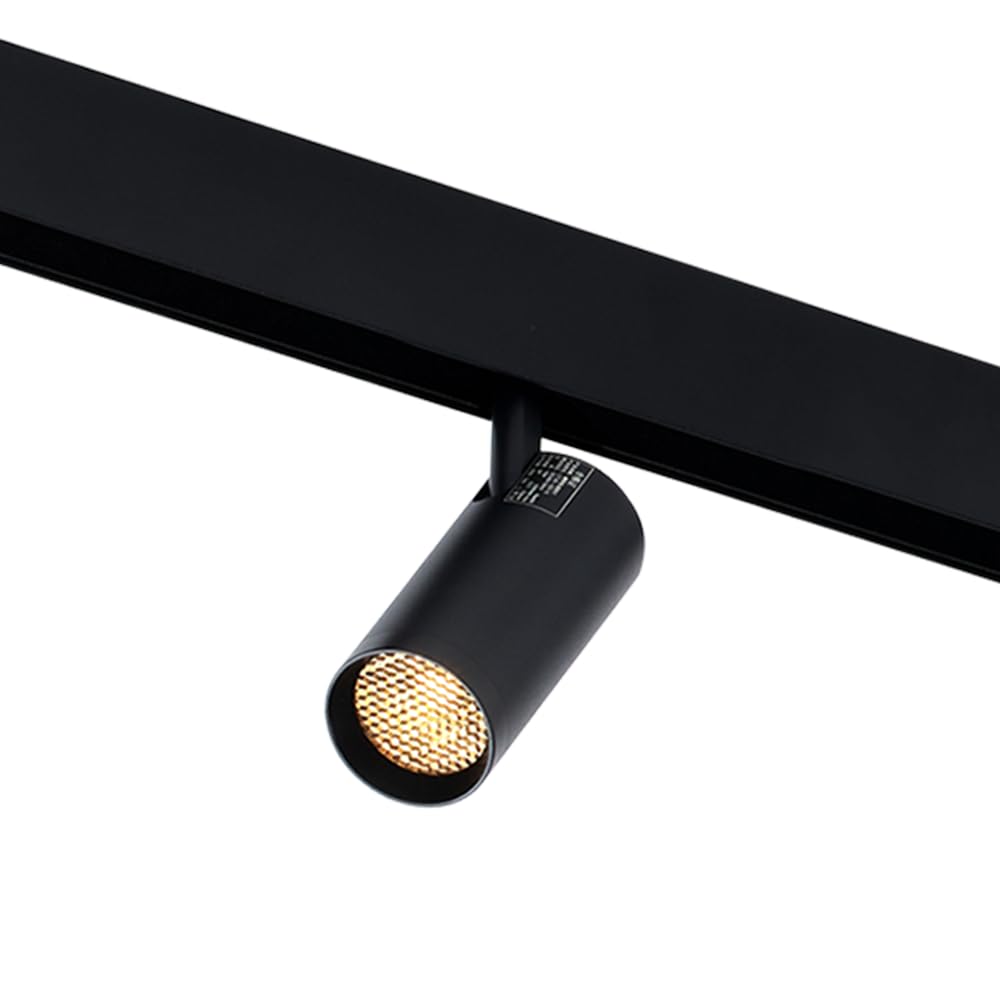 Qub Line Single Rail Spot Hue – Spot LED magnétique 48V – noir – compatible Zigbee – éclairage intelligent – pour rail Line – design moderne