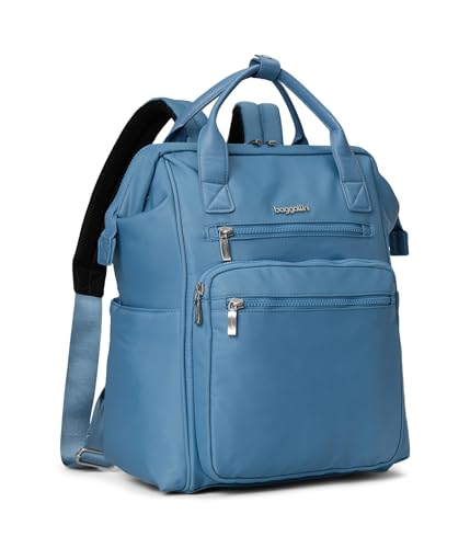 Image of Baggallini, Womens, Chelsea Laptop Backpack, Cornflower Twill, One Size