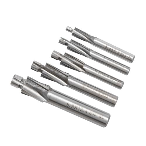 1 jeu de fraises à rainurer for routeur ponctuel, fraises à aléser HSS M3 M4 M5 M6 M8, kit de fraises à rainurer pilote
