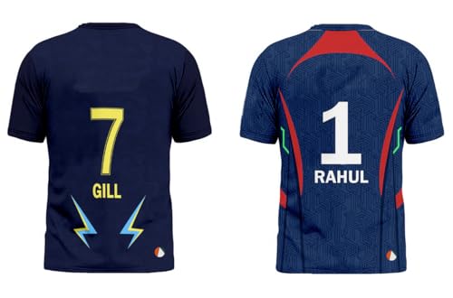 Image of Sports India IPL Cricket Team T Shirt Jersey Combo for (Kid's, Boy's & Mens) L744