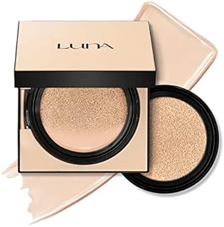 AEKYUNG LUNA 50-Hours Conceal Fixing Korean Cushion Foundation, Sunscreen Makeup, Full Coverage, SPF 37 Refill Included, 23 Medium Beige
