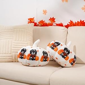 2-Pieces-Pumpkin-Pillow-Dachshund-Pumpkin-Shaped-Pillow-118-Inch-Fall-Harvest-Dog-Throw-Pillows-3D-Shaped-Cushion-Holiday-Decorations-for-Home-Bedroom-Sofa - Cucciolini Doodles 2-Pieces-Pumpkin-Pillow-Dachshund-Pumpkin-Shaped-Pillow-118-Inch-Fall-Harvest-Dog-Throw-Pillows-3D-Shaped-Cushion-Holiday-Decorations-for-Home-Bedroom-Sofa