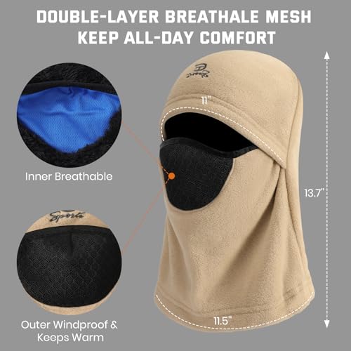 Ski Mask Balaclava - Winter Thick Breathable Balaclava Women Ski Mask for Men Women Ski Face Mask Windproof - Image 5