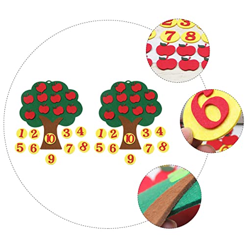 TOYANDONA 4 Conjuntos de Maçãs Jogo de Educação Cognitiva Árvore de Brinquedo Quebra- Cabeças Orname