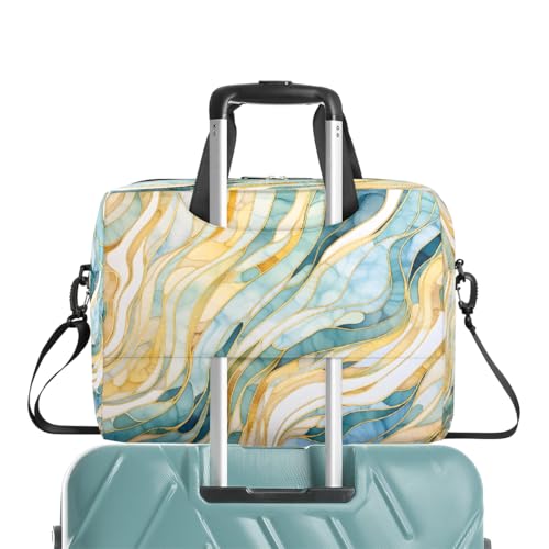 Maletín para portátil 15.6" diseño Marble Teal Golden miniatura 7