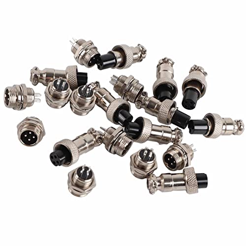 Conector Aviación 10 Sets GX12 4 Pin 12mm Zinc Duradero miniatura 4