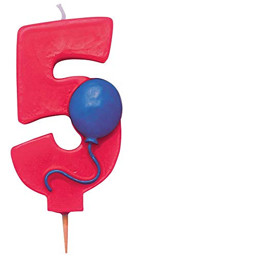 Creative Converting Number 5 Candle with Balloon - //coolthings.us