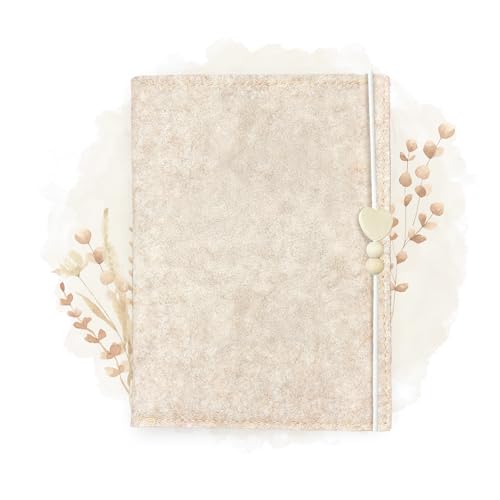 Mutterpasshülle Filz mit Gummiband & Holzperlen – Schutzhülle für Mutterpass, Untersuchungsheft & Dokumente – Stilvolle Organizer Tasche für Schwangere