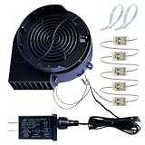 DomKom Replacement Inflatable Fun Blower 1.25A for Inflatable Yard Decorations, with 12V/1.5A adpter and 5pcs LED Lights, for Below 8FT Blow up Decorations
