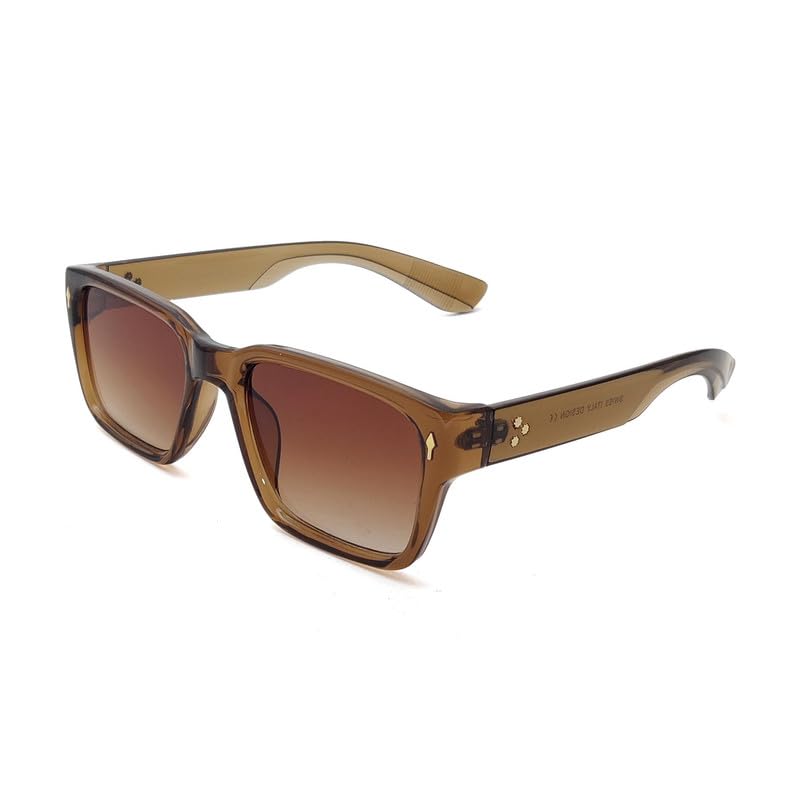 Image of VERLIN Full Rim Square Sunglasses | 100% UV Protected for Mens