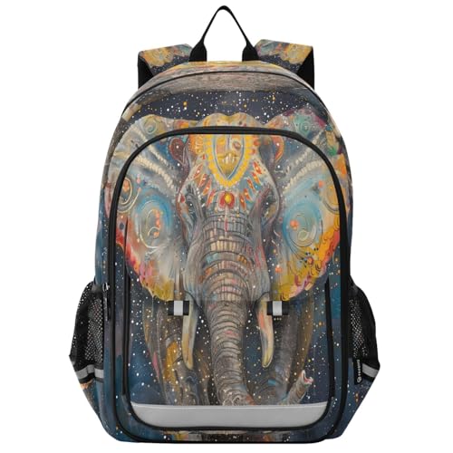 Sac à dos pour ordinateur portable enfants motif éléphant indien cadeau original B426