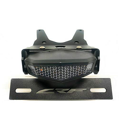 Gyuksia Compatible With Crf 250L Crf250L 2013-2019 Led Brake Tail Light Turn Signal Blinker License Plate Holder Rear Tail Tidy Fender Eliminator Kit #TOP1