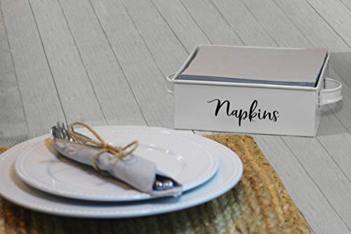 Home-Acres-Farmhouse-Napkin-Holders-for-Tables-Kitchen-Rustic-Country-Style-Dispenser-for-Dinner-Napkins-White Home Acres Farmhouse Napkin Holders for Tables Kitchen Rustic Country Style Dispenser for Dinner Napkins White