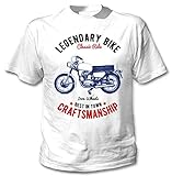 e bike ducati bianchi  Teesandengines Ducati 250 Monza Legendary Bike Tshirt di Cotone da Uomo Bianco Size Large