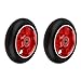 1 paio di ruote per scooter, 100 mm in lega di alluminio AOD (rosso)