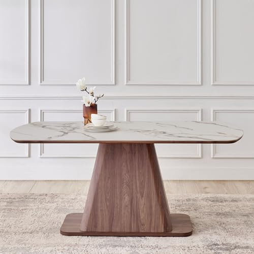 Image of Home Centre | Hadley Ceramic Top 6-Seater Dining Table | Dining Set for Home | White | 1 Year Warranty