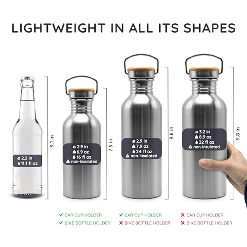 Bambaw-Stainless-Steel-Single-Wall-Water-Bottle-24-oz-750-ml-Reusable-Leakproof-Dishwasher-Safe-BPA-Free-Ideal-for-Travelling-Hiking-Yoga