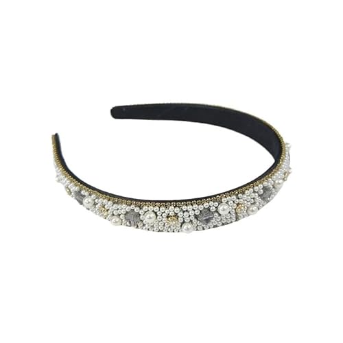 KAJYLFAST Women's Anti Slip Hair Clip Rhinestone Pearl Headband Accessory