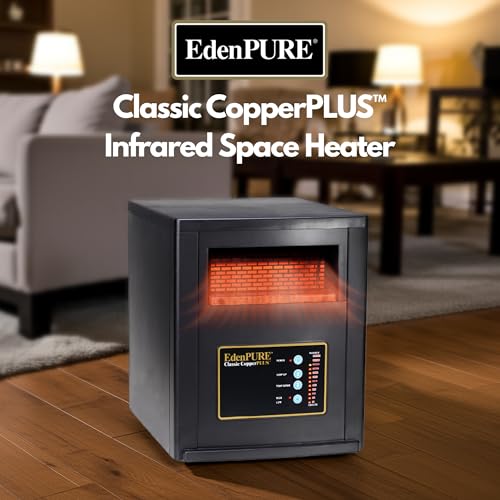 Image of EdenPURE CopperPLUS Infrared Heaters for Indoor Use Portable 1000 Sq Ft
