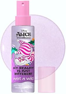 Wet n Wild Alice in Wonderland Spray Fijador De Maquillaje 'Moja Rzeczywistość Jest Po Prostu Inna', Brillo Ligero De Larga Duración Dla Dowolnego Typu Skóry, Wzbogacony Kwasem Hialuronowym.