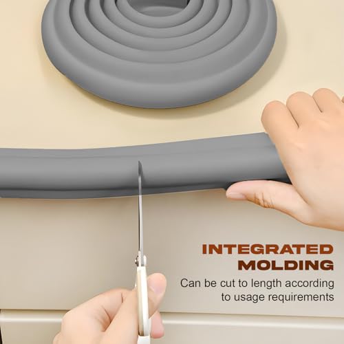 Image of BAYBEE Corner Protector for Baby, Baby Proofing Cushion Guards with 6.5ft Edge Strip & 10 Pcs, Child Safety Protector for Furniture, Table Corners Edge Protector for Kids (Grey)