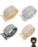 Design élégant : Ces bijoux cheveux doré avec strass ajoutent du volume et une touche stylée à votre queue de cheval, idéales pour des coiffures modernes ou classiques.