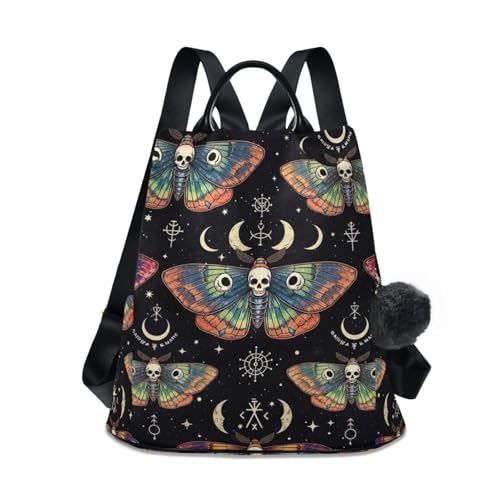 Sac de voyage tendance avec pompon et ailes tête de mort haut de gamme