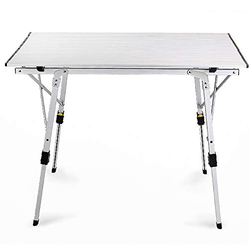 FBITE Mesa Plegable Mesa y Silla Plegables para Exteriores Mesa de Picnic de Aluminio para Acampar Mesa Plegable Duradera Escritorio