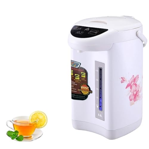 Aeroor電気ポット 5.8L 節電対策ポット マイコン式 保温温度調整 安全ロック機能 360度回転底 水位窓 安全設計 再沸騰 給湯 過昇温度防止 省エネ 保温 シンプル 湯沸かし 湯沸し器 (ホワイト)