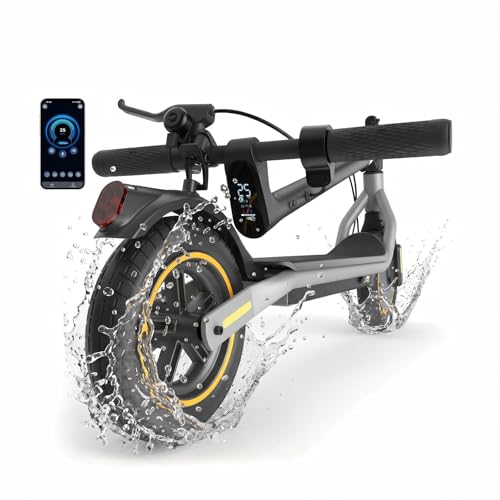 Image of Electric Scooter - Electric Scooter Adults, 1200W /1000W /500W Motor, 28 /24 /21 /18 MPH Top Speed,28 /21 Miles Max Range, APP Control, Double Braking Systems, 10 inch /8.5 inch Tire, Foldable E-Scooter