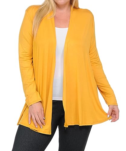 Image of Pastel by Vivienne Women's Long Sleeve Jersey Plus Size Cardigan