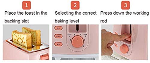 HYLK Beruf Toaster,Edelstahl Elektrischer Toaster Haushalt AutomaticBread Baking MakerFrühstücksmaschine Toast Sandwich… – Bild 3