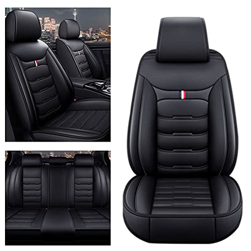 Lievilbat Funda de Asiento para Mercedes Benz GL GlE GLA GLC GLK,Juego Completo de Fundas de Cuero Impermeables para Los Asientos Delanteros y...