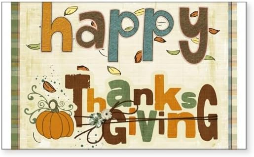 CafePress Thanksgiving Sticker Rectangle Bumper Sticker Car Decal