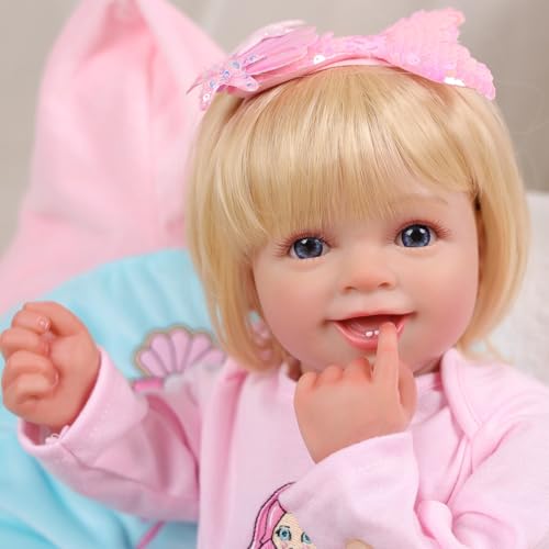 Muñeca bebé realista posable de 17 pulgadas miniatura 2