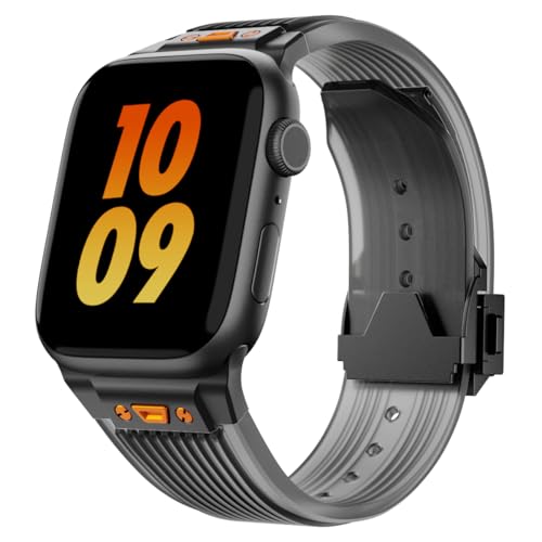 Bracelet en silicone premium et acier inoxydable pour iWatch Ultra 49mm et Series 10