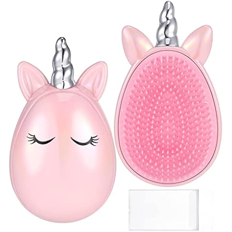 SOSPIRO Unicorn Detangle Hairbrush Tangle Teaser Hair Brush, Women & Girls Detangling Brush for Thick, Wavy, Curly or Thin Hair(Pink) Cover