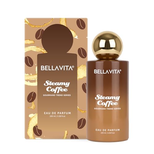 Image of BELLAVITA Steamy Coffee | Long Lasting EDP | 100ml | Perfume for Man | Perfume for Woman | Smells Like a Fresh Brewed Coffee | Vanilla, Almond & Sandalwood | Premium Unisex Gourmand Fragrance