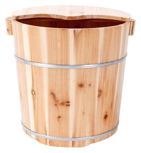 Bañera de pies de madera natural de ciprés grande