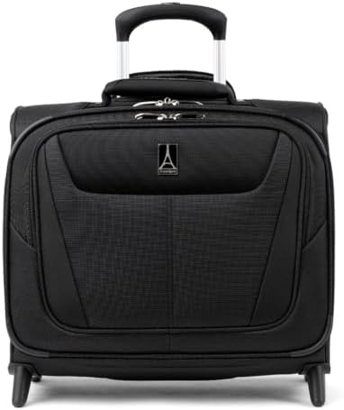 Travelpro Maxlite 5 Softside Lightweight Rolling Underseat Tote Upright 2 Wheel Bag, Men and Women, Black, 14-Inch, Maxlite 5 Softside Lightweight Underseat Rolling Tote Bag