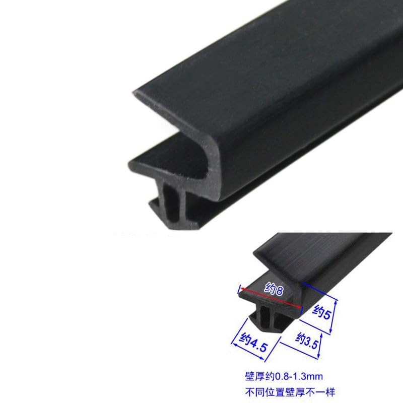 Insulation Rubber P-Type Steel Window Seal Glass Doors and Windows Sound Insulation Windproof Waterproof EPDM Rubber Strip 10 Meter Foam Gap (Size : MK005-Black)
