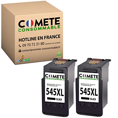 Cartouches d'encre PG-545 XL haute capacité noir pack duo par COMETE